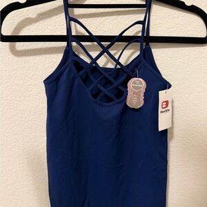 NWT BKE Navy Blue Strappy Crisscross Camisole